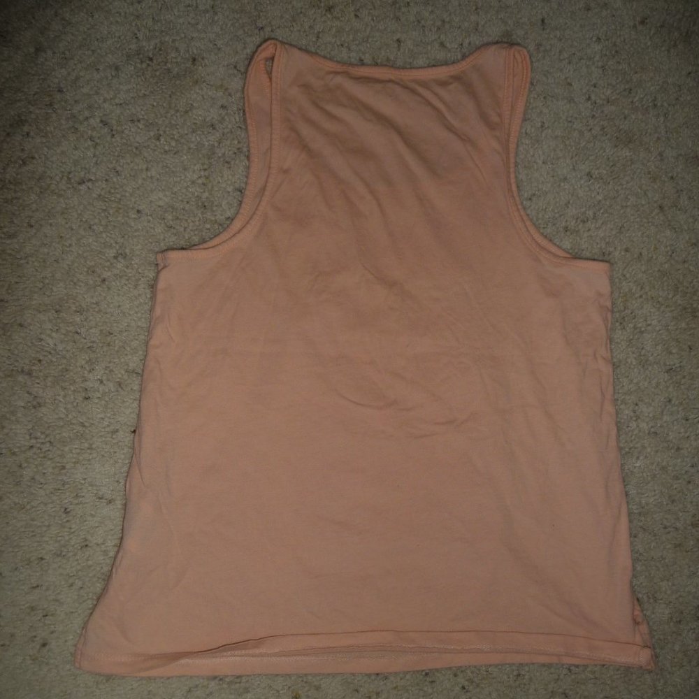 Juicy Couture "JUICY" Sport Muscle Tee Tank Top Orange,  Sz Small - Picture 2 of 4
